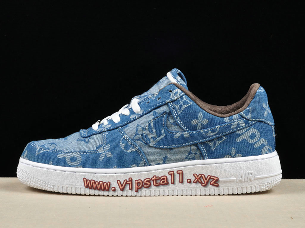 LV x Supreme x Nike Air Force 1 Blue 923089-100 Chaussures Supreme Nike Urh Pour Homme ...