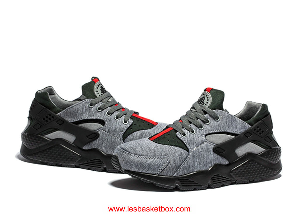 Nike Air Gucci Huarache Prix Pas Cher Pour Femme Gris Noir