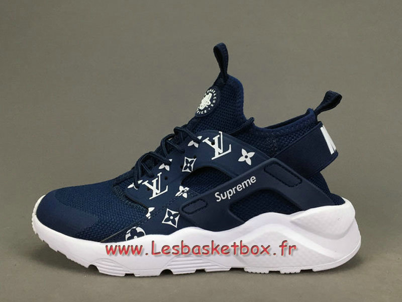 Running X LV Supreme Nike air Huarache Ultra Blue Chaussures Urh Supreme Nike Pour Homme ...