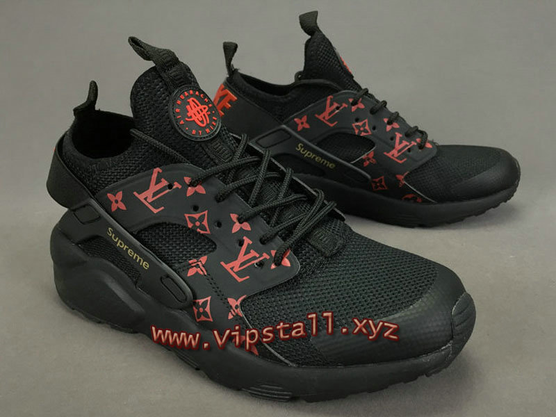 Running X LV Supreme Nike air Huarache Ultra Noires Orange Chaussures Nike Basket Pour Homme ...